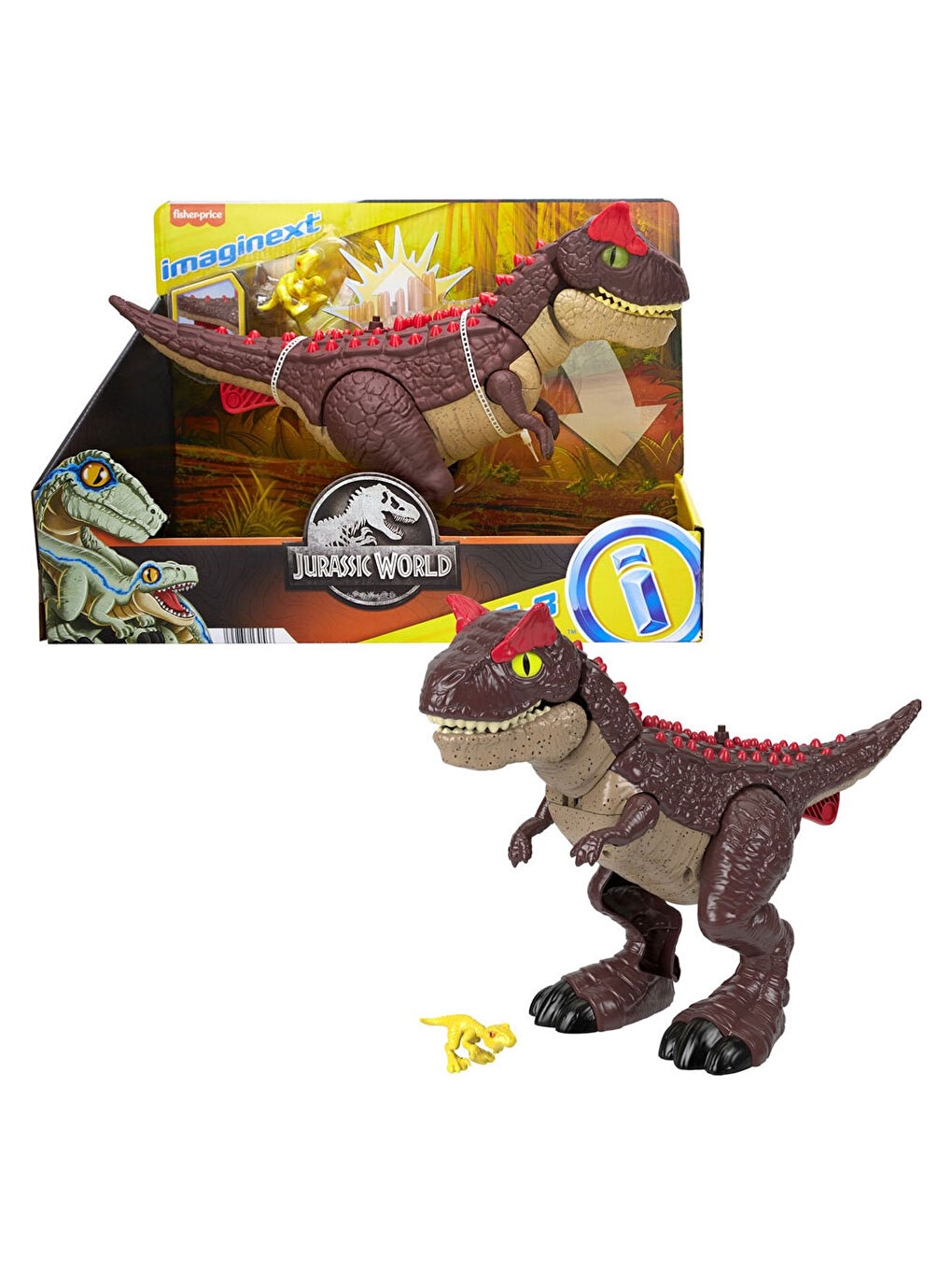 Imaginext Renksiz Jurassic World Spike Strike Carnotaurus HML42 - 3