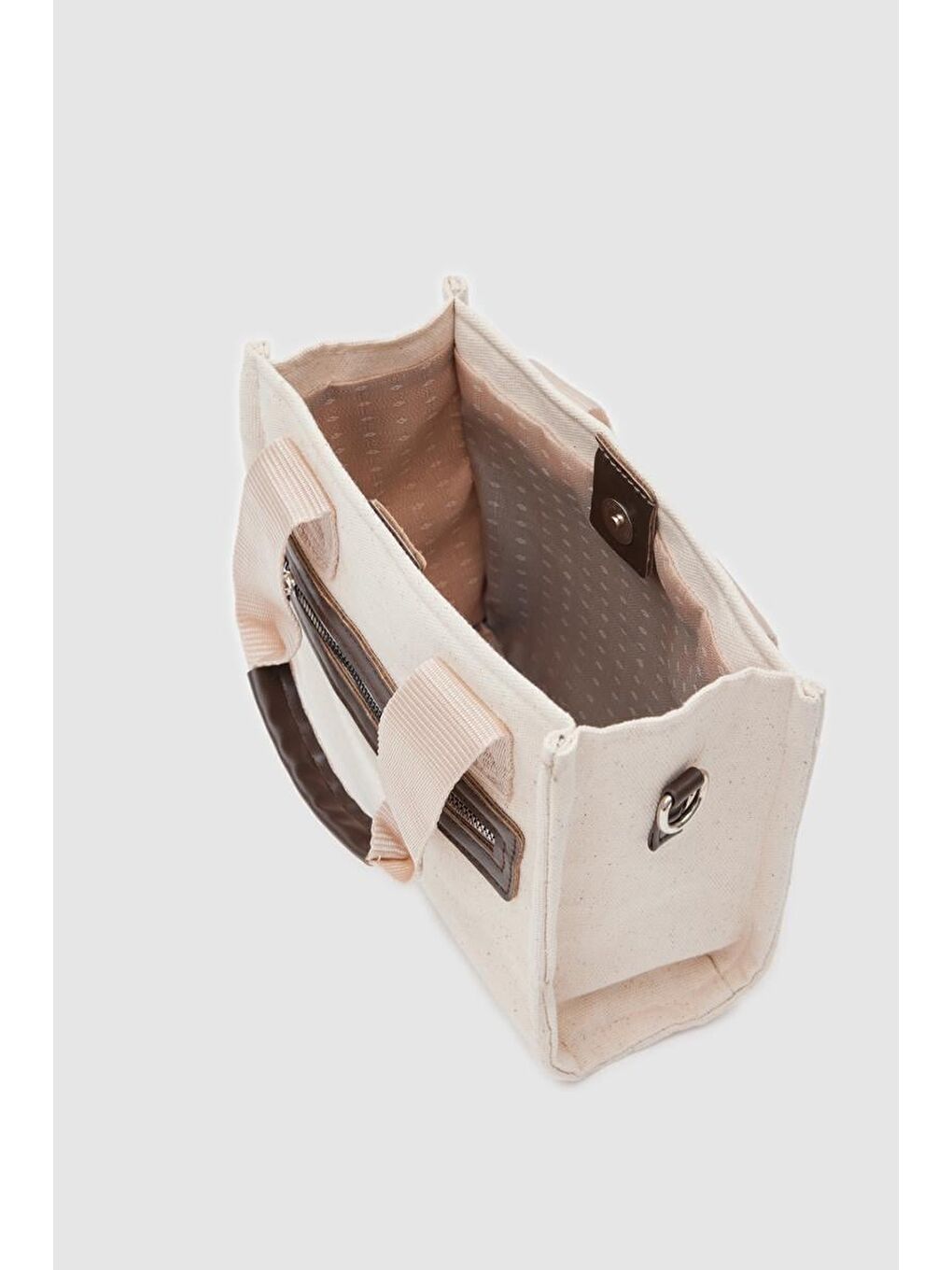 Jade Garnili Kanvas Çapraz Çanta Kahverengi-2