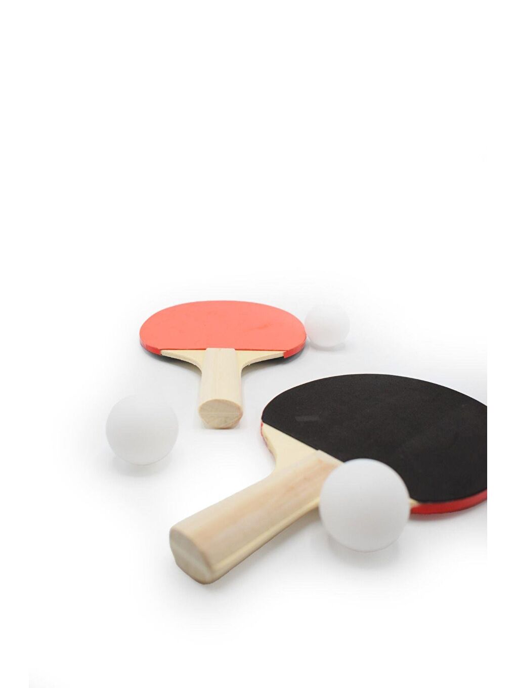 Karışık Masa Tenisi Seti - 2 Masa Tenisi Raketi + 3 Pinpon Topu-3
