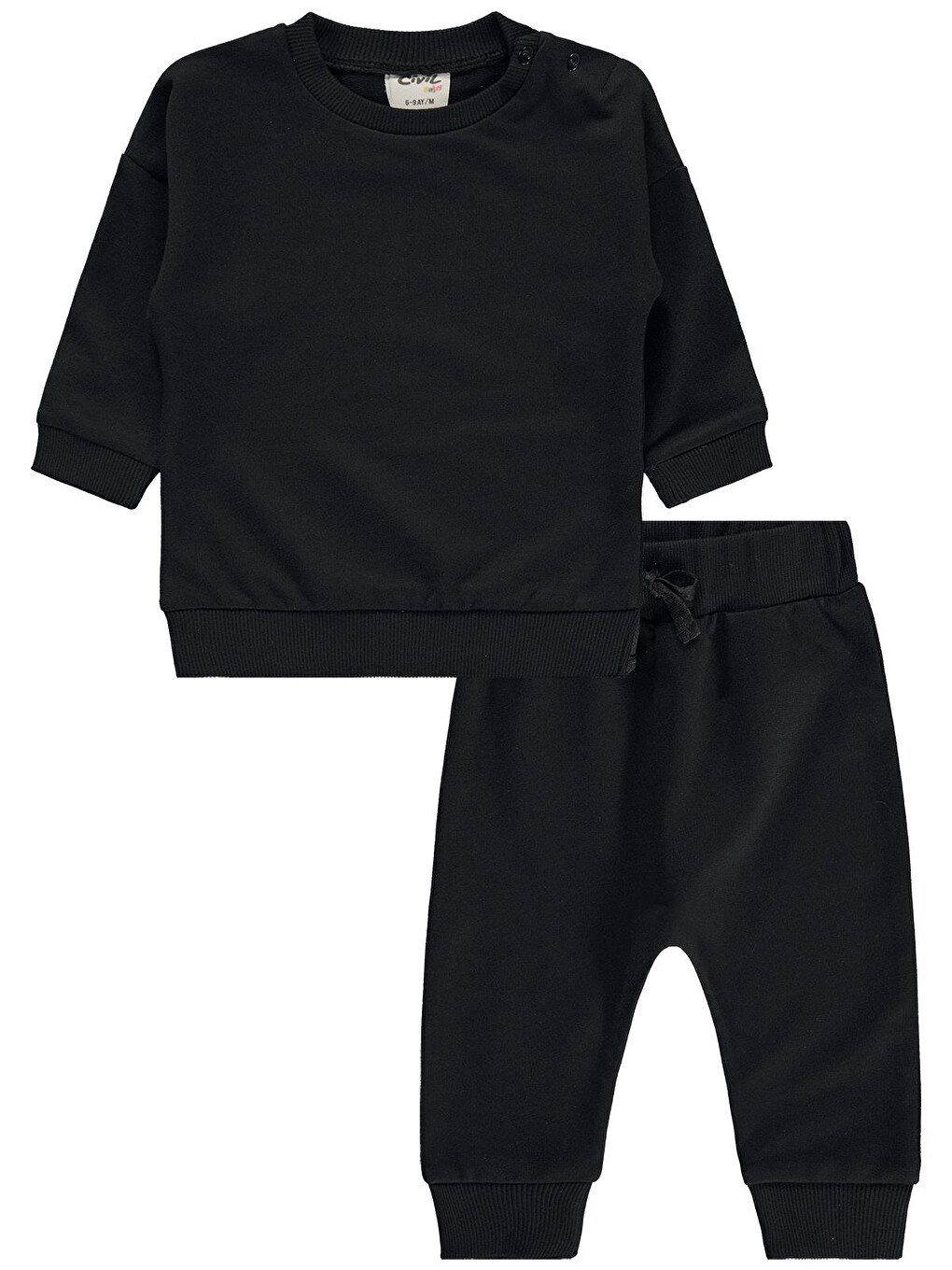 Baby Basic 6-18 Ay Takım - Siyah-3