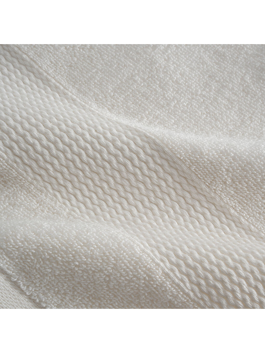 Ekru Lara 3'lü Havlu Seti %100 Pamuk Bordürlü Krem-2