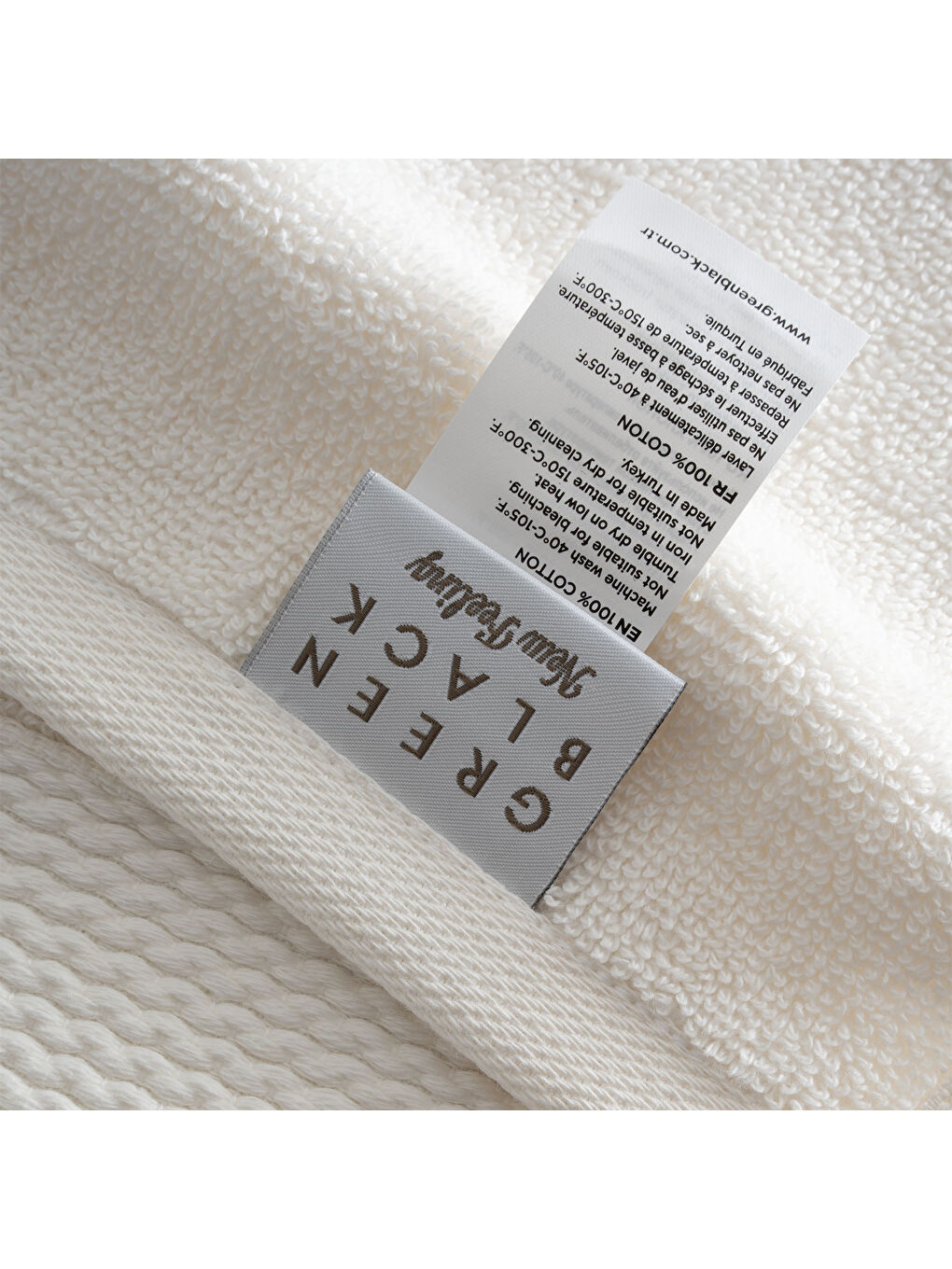 Ekru Lara 3'lü Havlu Seti %100 Pamuk Bordürlü Krem-3