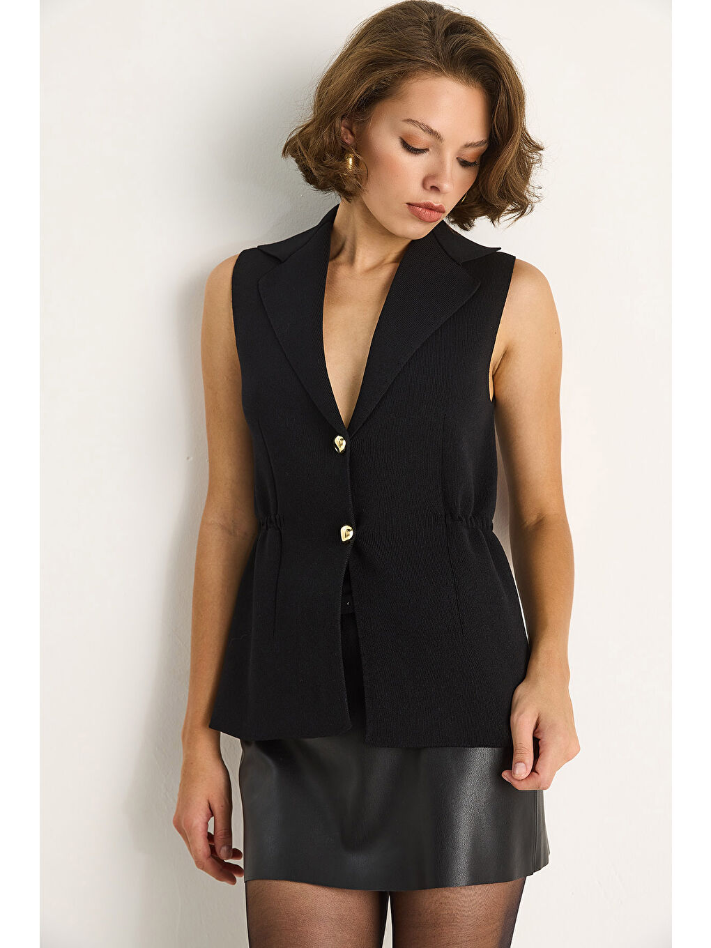 Siyah Kadın Yelek-2