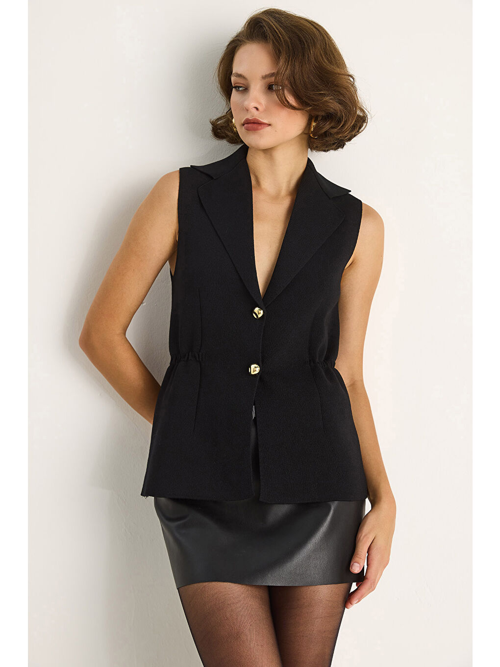 Siyah Kadın Yelek-4