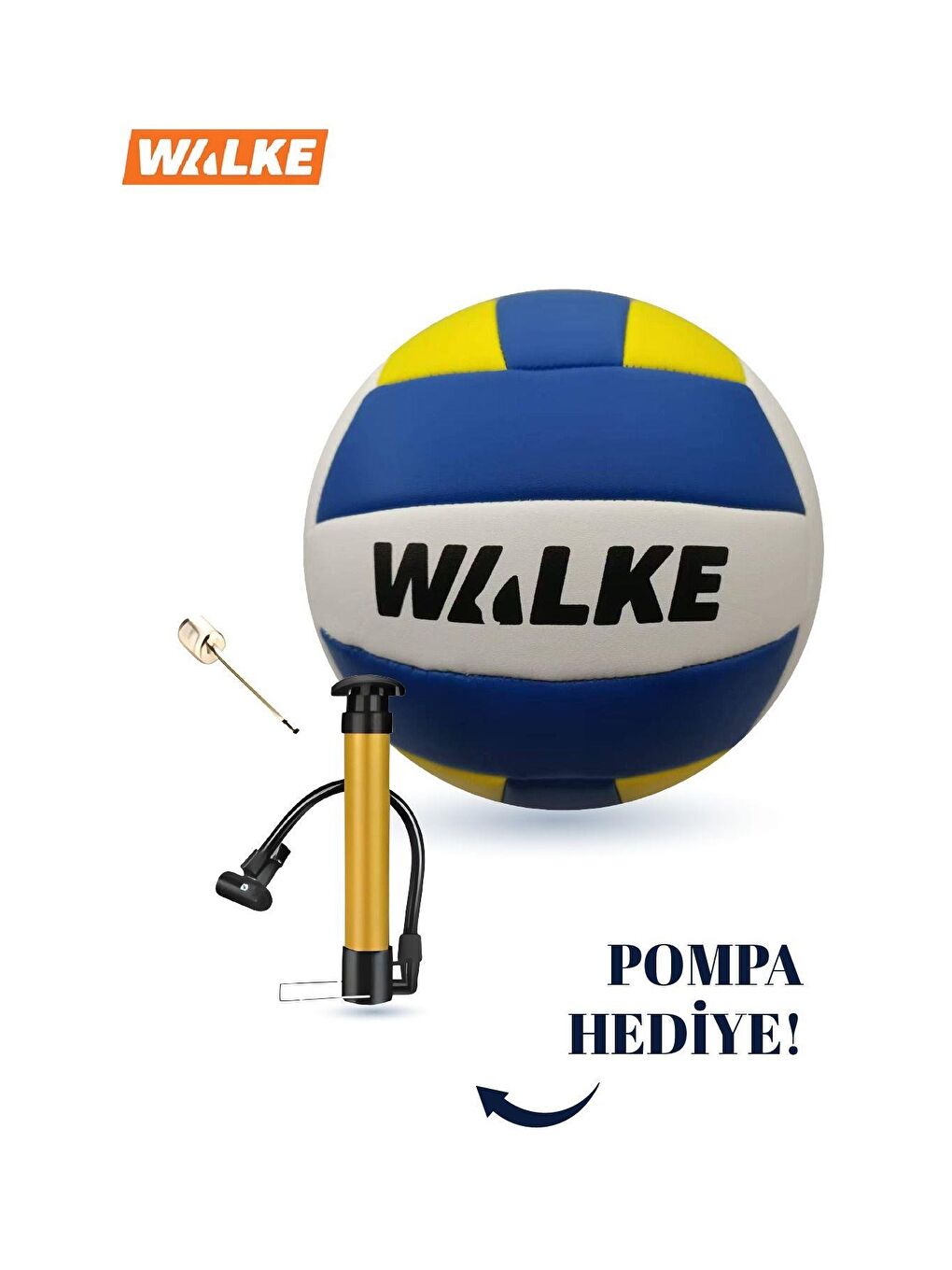 Sarı Premium Dikişli Voleybol Topu Pompa Hediyeli-2