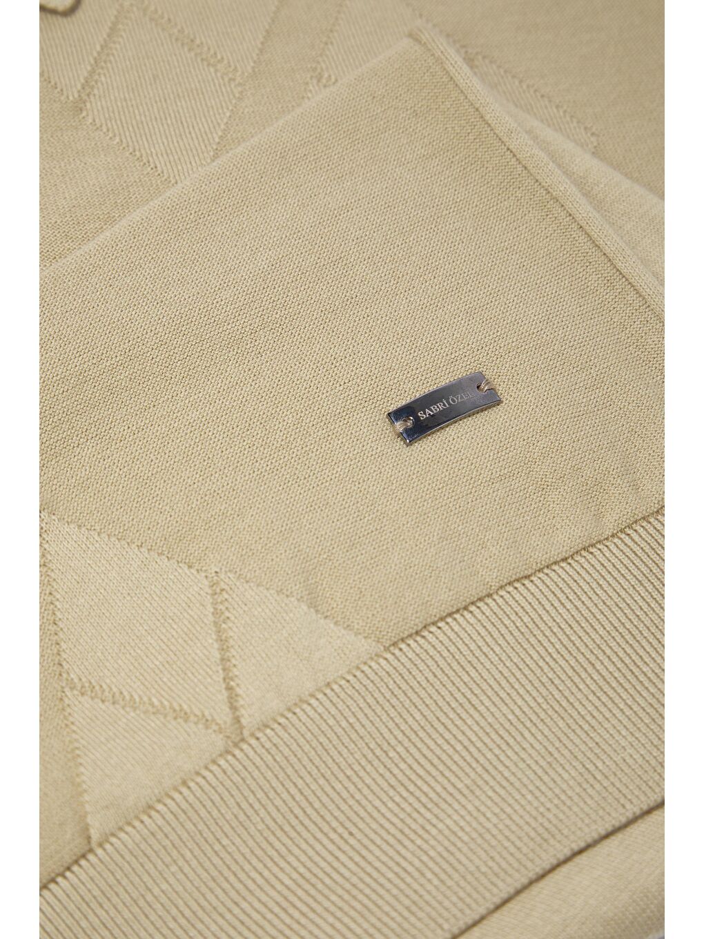 Turkuaz Erkek Camel Slim Fit %100 Pamuk Desenli Triko Polo Yaka Tişört-4