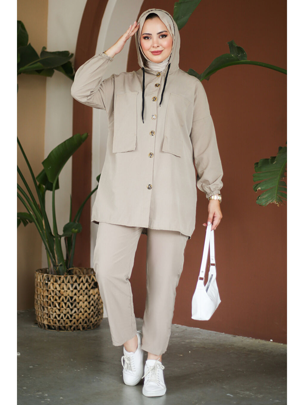 Bej Tunik Pantolon İkİli Takım Vizon - 27290