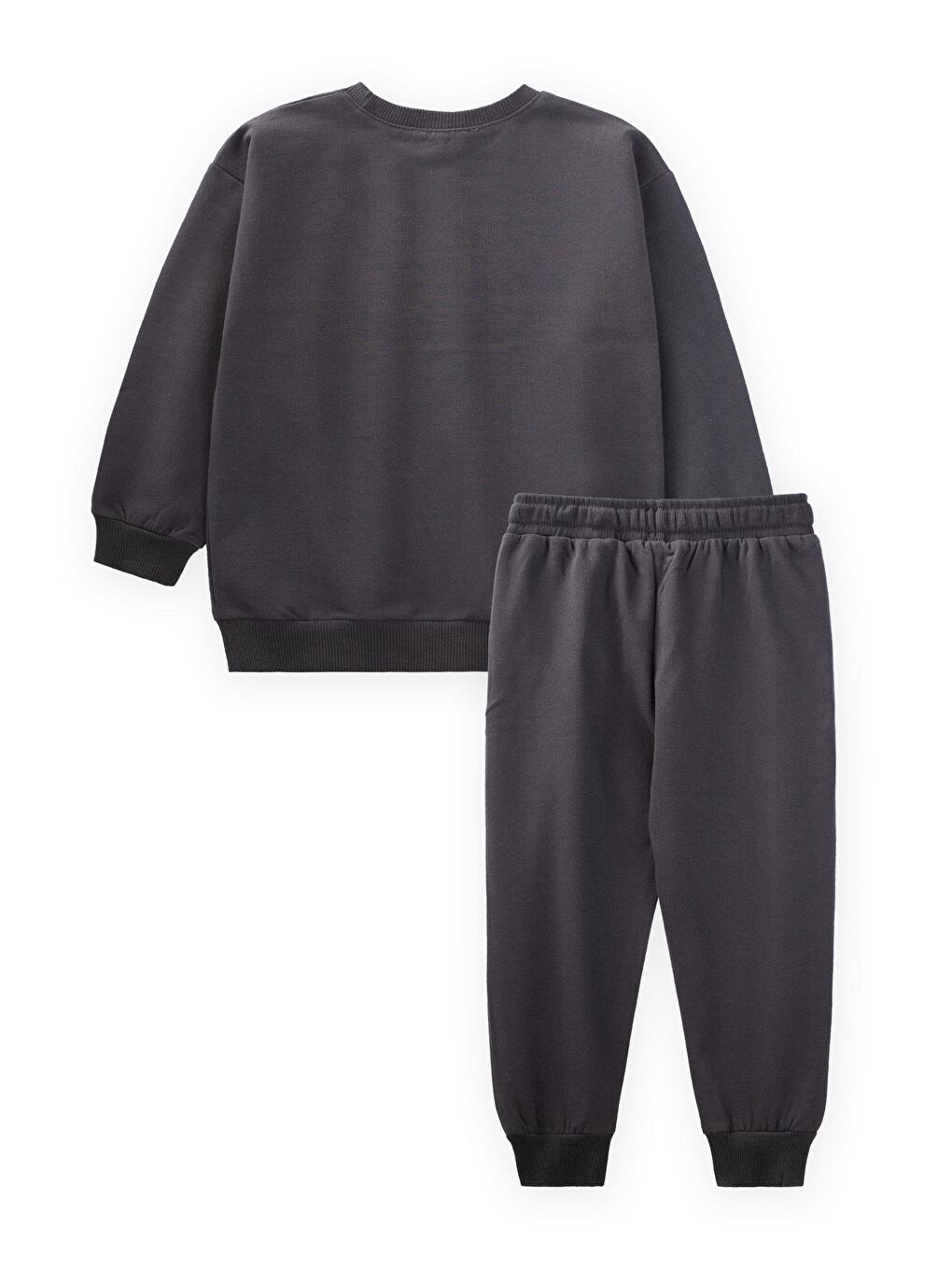 Baskılı Sweatshirt Takım 2-10 Yaş Antrasit-1