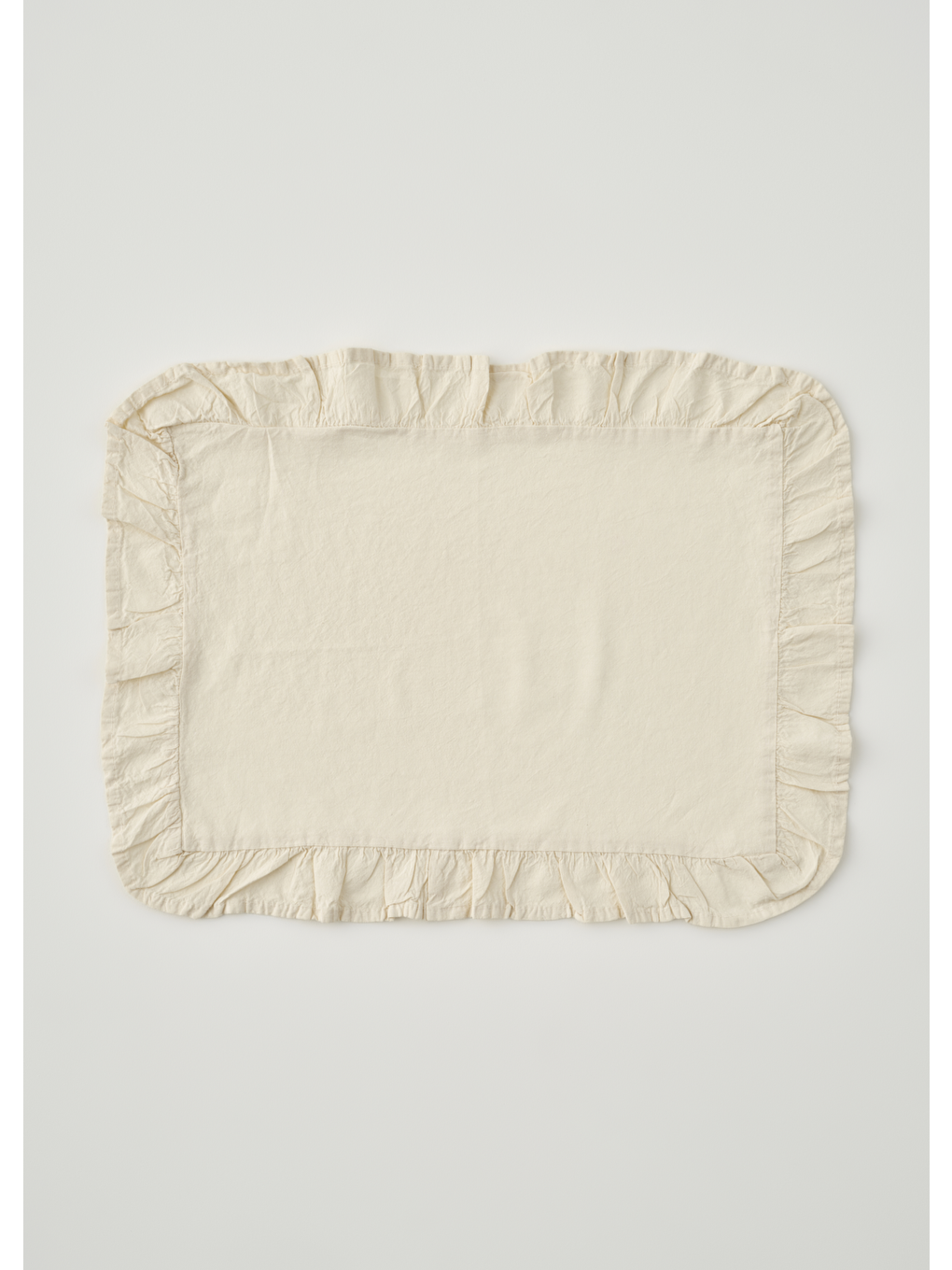 %100 Pamuk Elegance Fırfırlı Amerikan Servis Ekru (35x45 Cm)