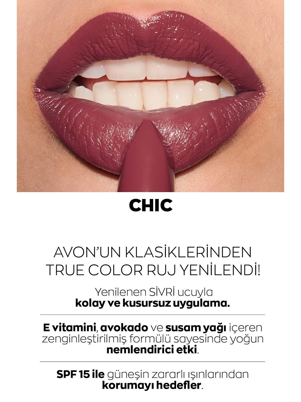 AVON Renksiz Ultra Kremsi Ruj Chic - 5