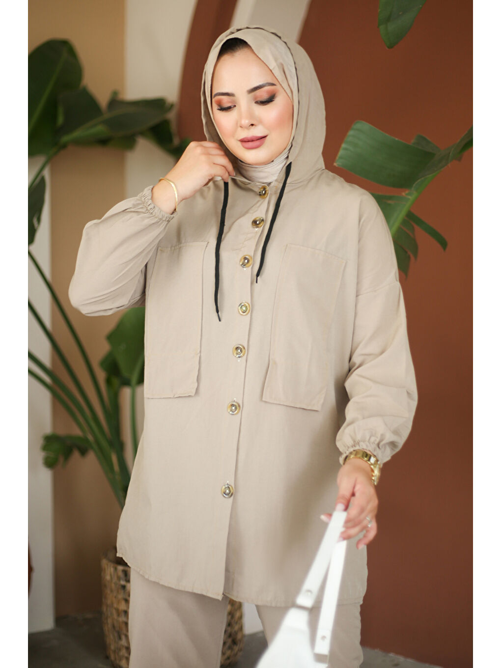 Bej Tunik Pantolon İkİli Takım Vizon - 27290-1