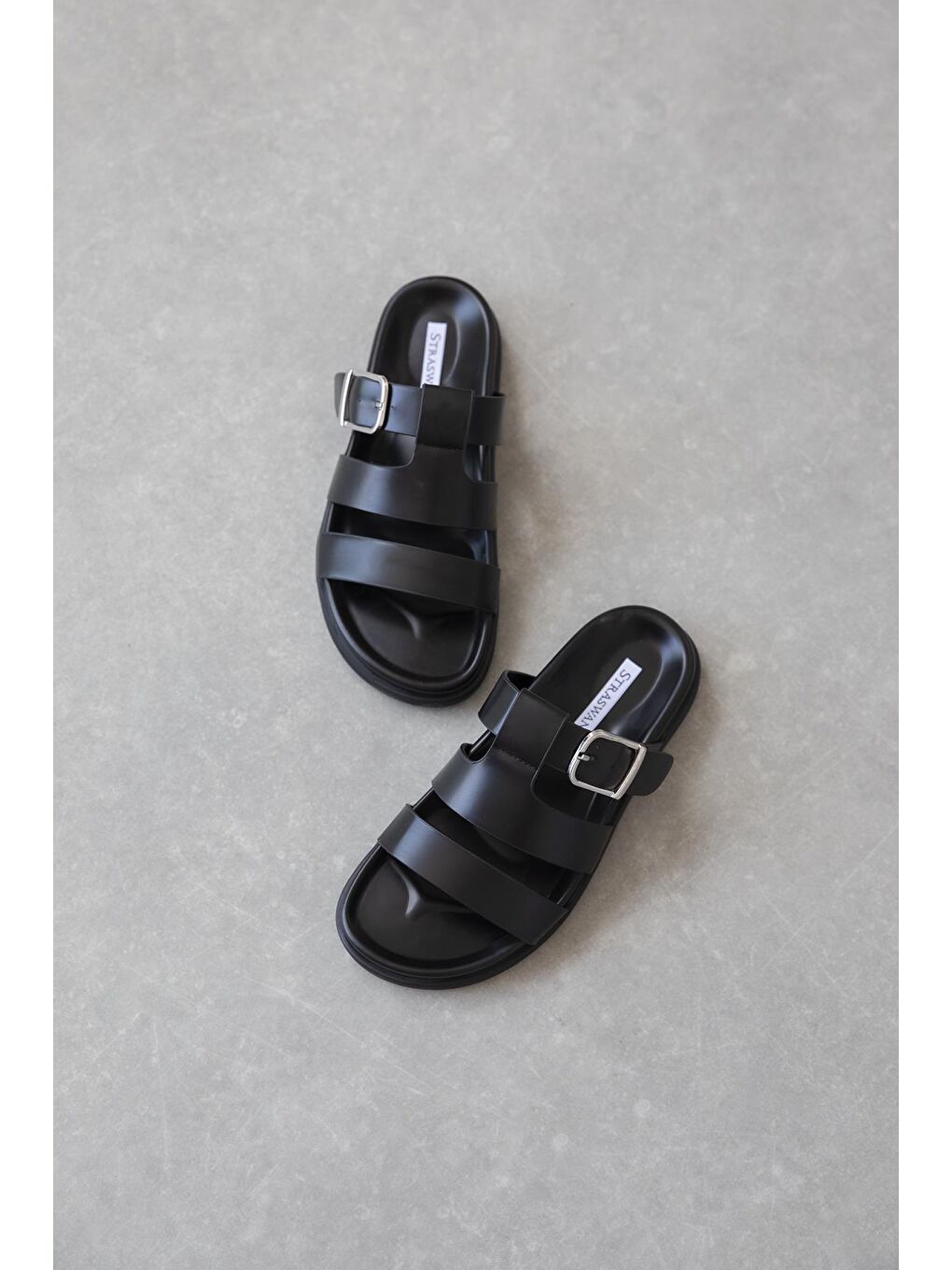 Toff Kadın Toka Detay Günlük Konfor Terlik Siyah-2