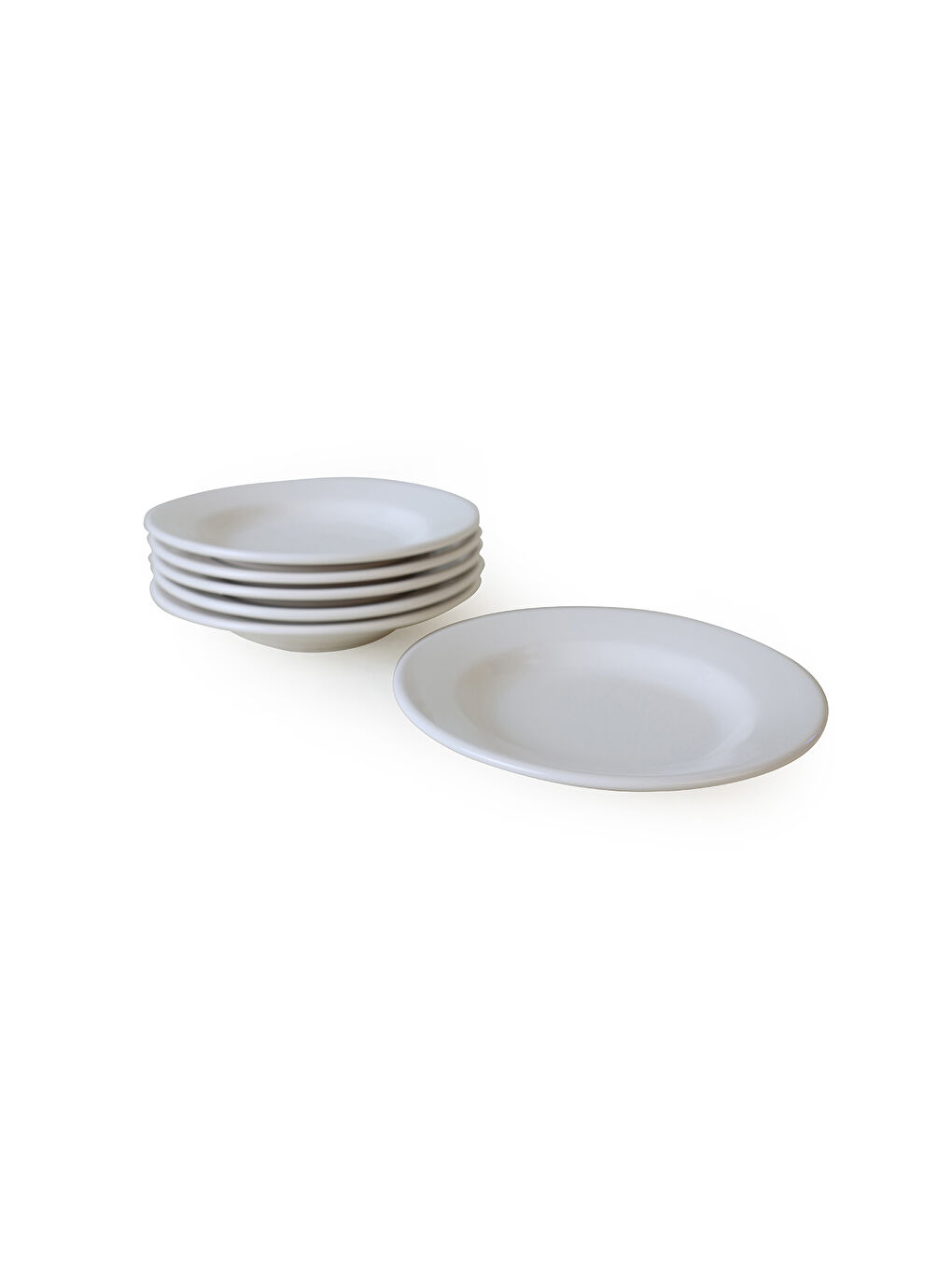 Beyaz Linda Yemek Tabağı 21 Cm 6 Adet-6