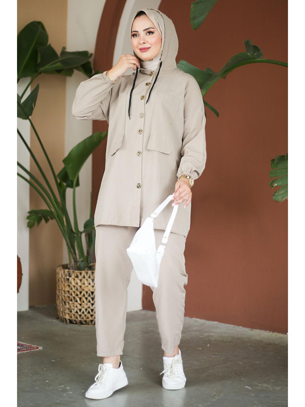 Bej Tunik Pantolon İkİli Takım Vizon - 27290-2