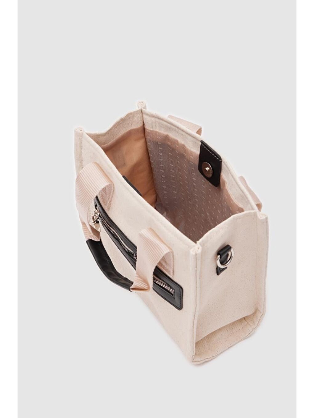 Jade Garnili Kanvas Çapraz Çanta Siyah-2