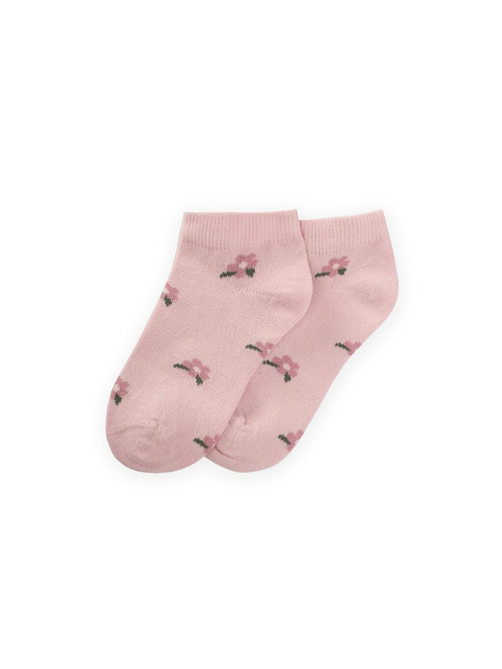 Pembe Kız Çocuk Çiçek Patik Çorap