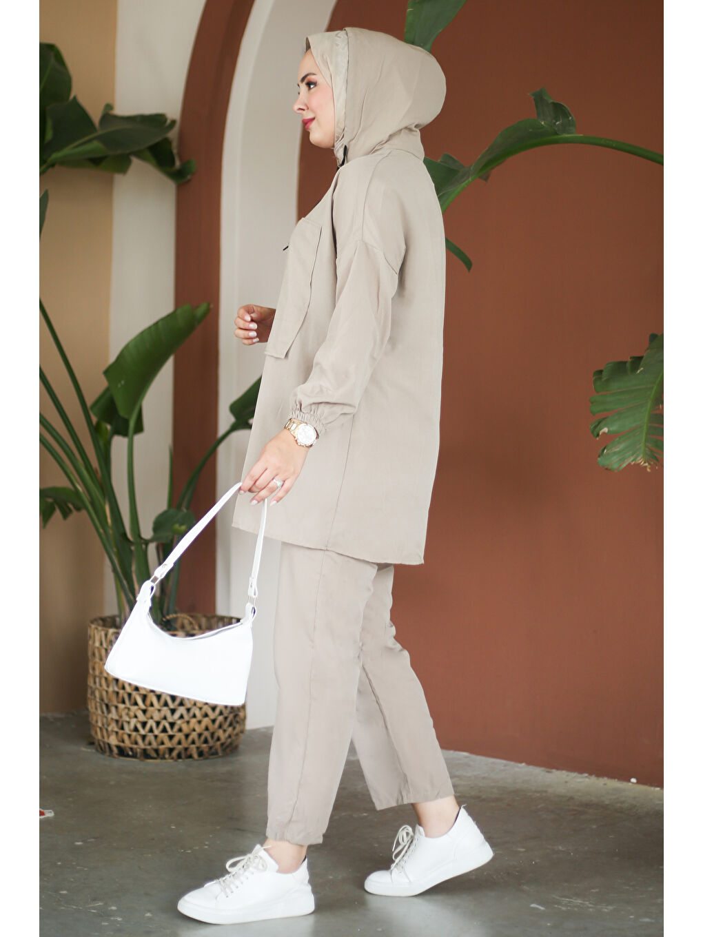 Bej Tunik Pantolon İkİli Takım Vizon - 27290-3