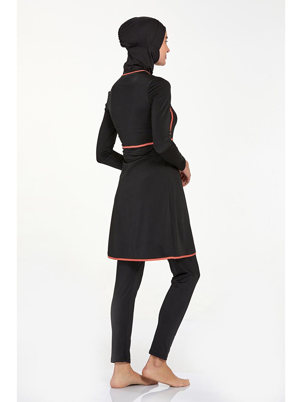 Elastanlı Tam Kapalı Tesettür Mayo Ella 4546 Siyah-4