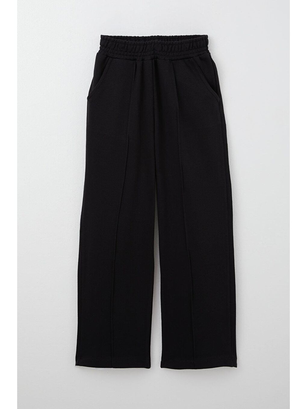 Kız Çocuk Alt Çima Dikişli Beli Lastikli Cepli Siyah (8-10 Yaş)