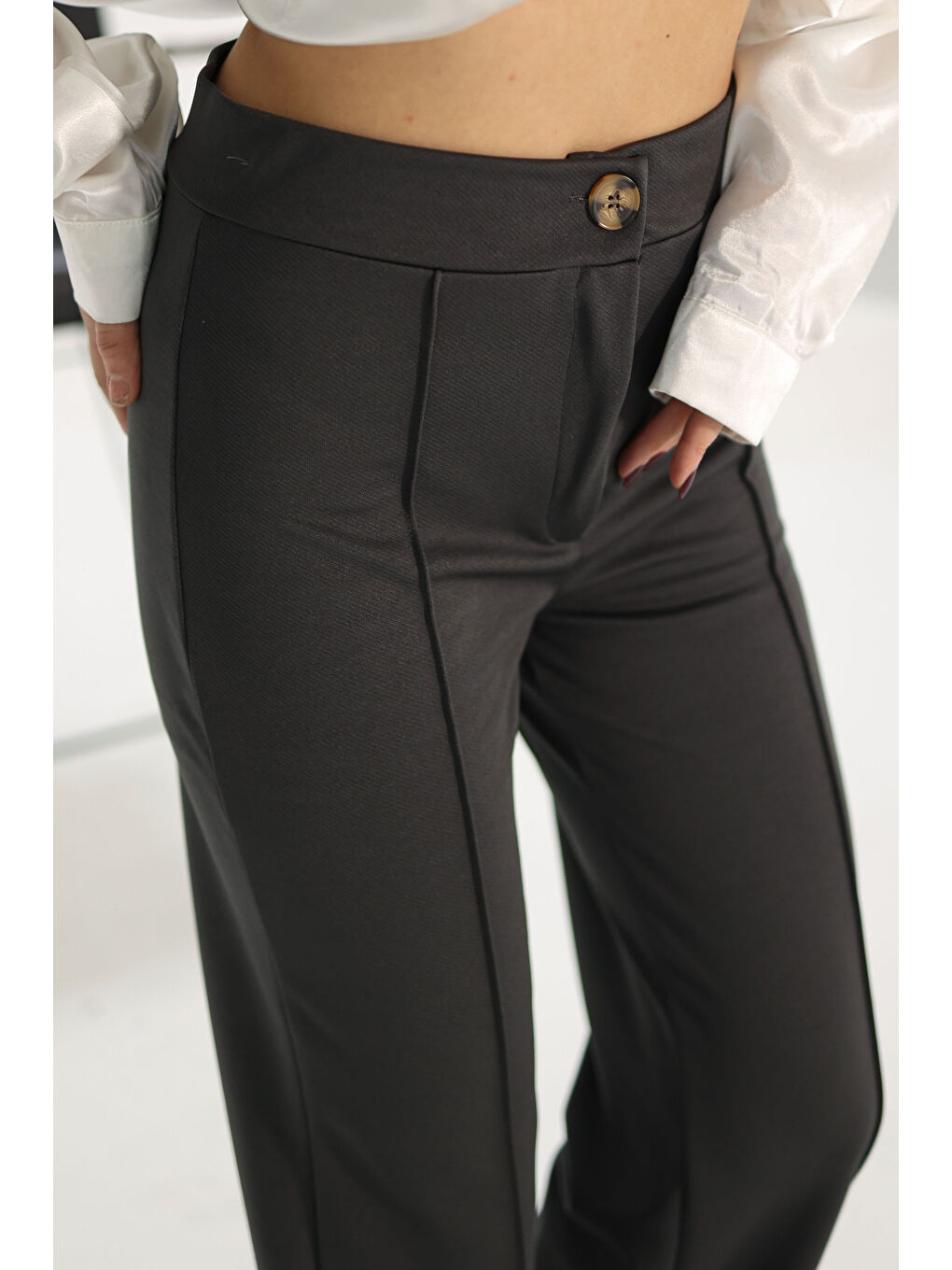 Şerit Detaylı Spor Pantolon Antrasit - 27084-3