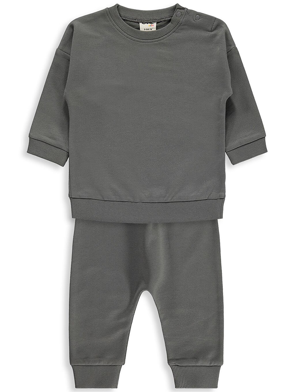 Antrasit Baby Basic 6-18 Ay Takım - Gri