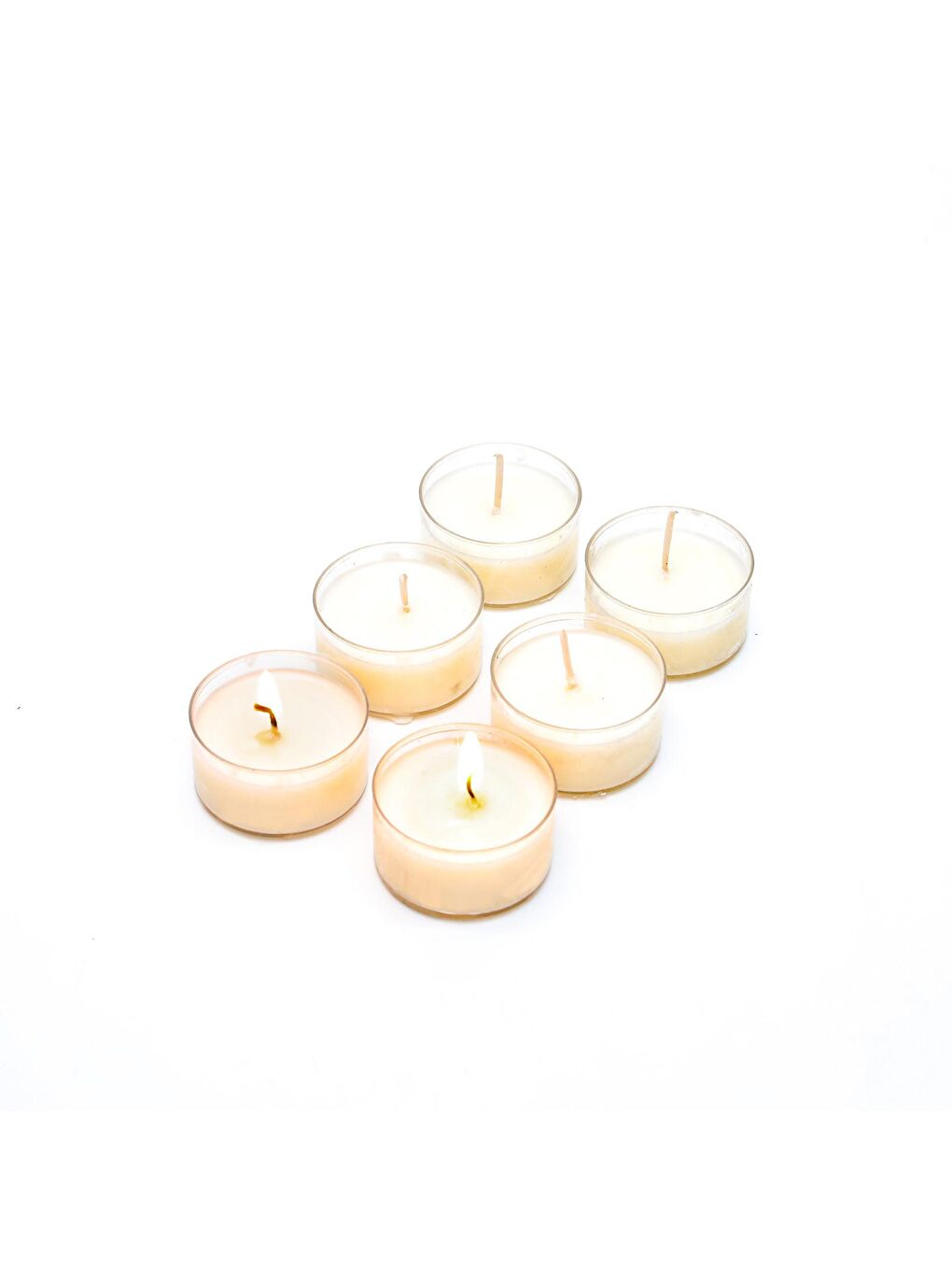 Missi Ekru 6lı Amber Çiçeği Kokulu Bitkisel Tealight Mum Seti