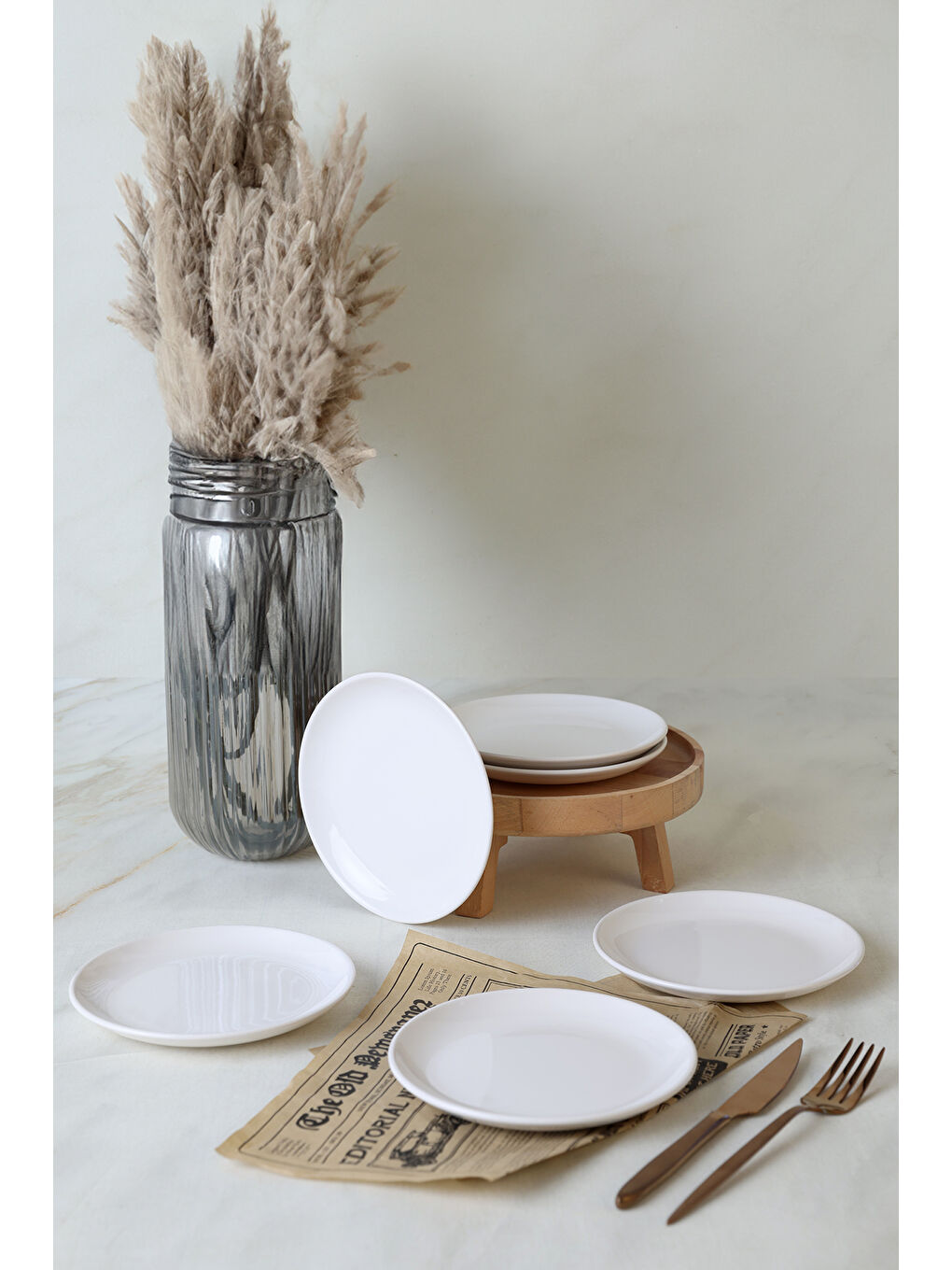 Beyaz Delta Pasta Tabağı 17 Cm 6 Adet-7