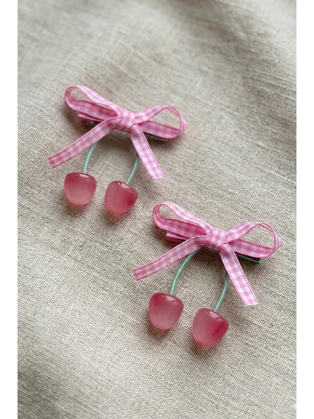 Pembe 2 Adet Pembiş Pötikare Çocuk Pens Toka-4
