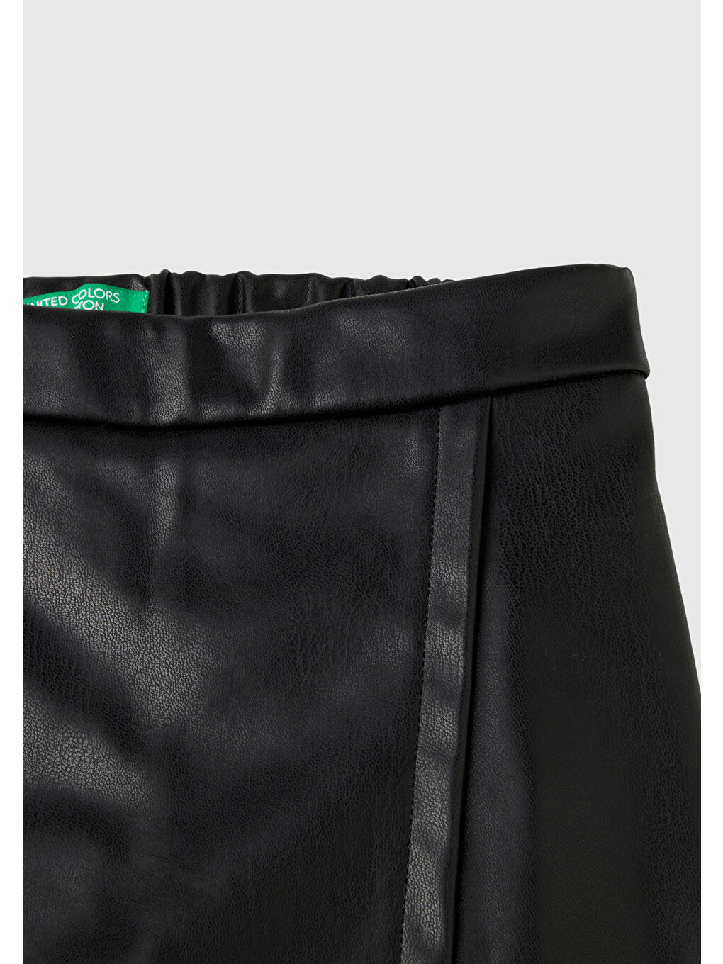 Kız Çocuk Siyah Arkası Elastik Belli Önü Parçalı Şort Etek-2