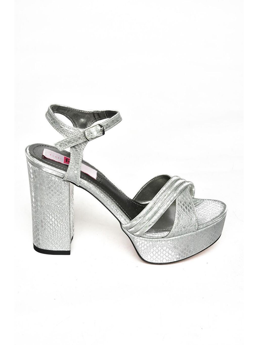Gri S8202044 Gümüş Kadın Topuklu Ayakkabı