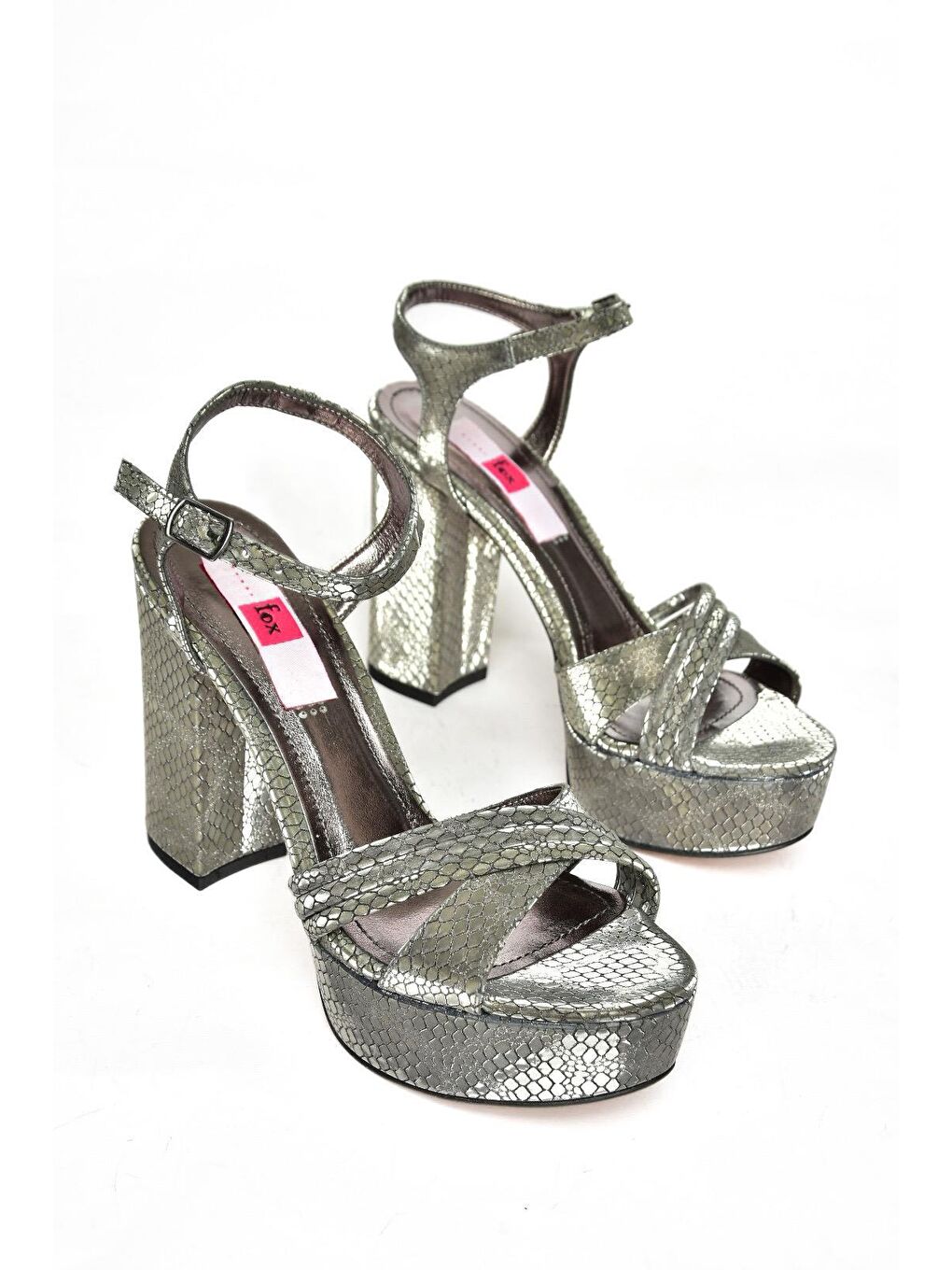 Antrasit S8202044 Platin Kadın Topuklu Ayakkabı-6