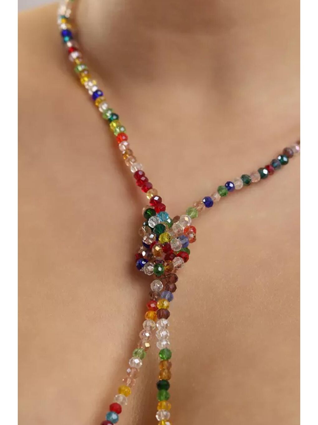 New Obsessions Karışık Kristal Boncuk kadın Kolye