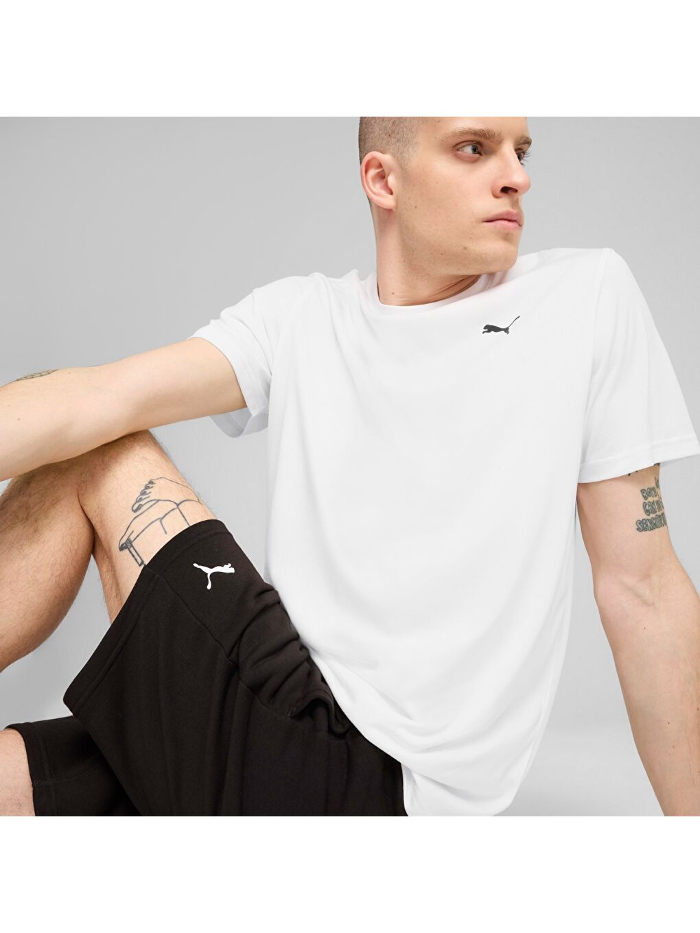 Tad Essential Solid Erkek Beyaz Tişört-2