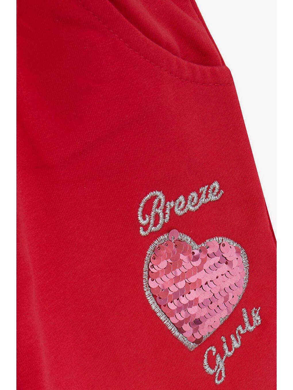 Kırmızı Kız Bebek Eşofman Takımı Kelebekli Pullu Narçiçeği (1.5 Yaş)-6