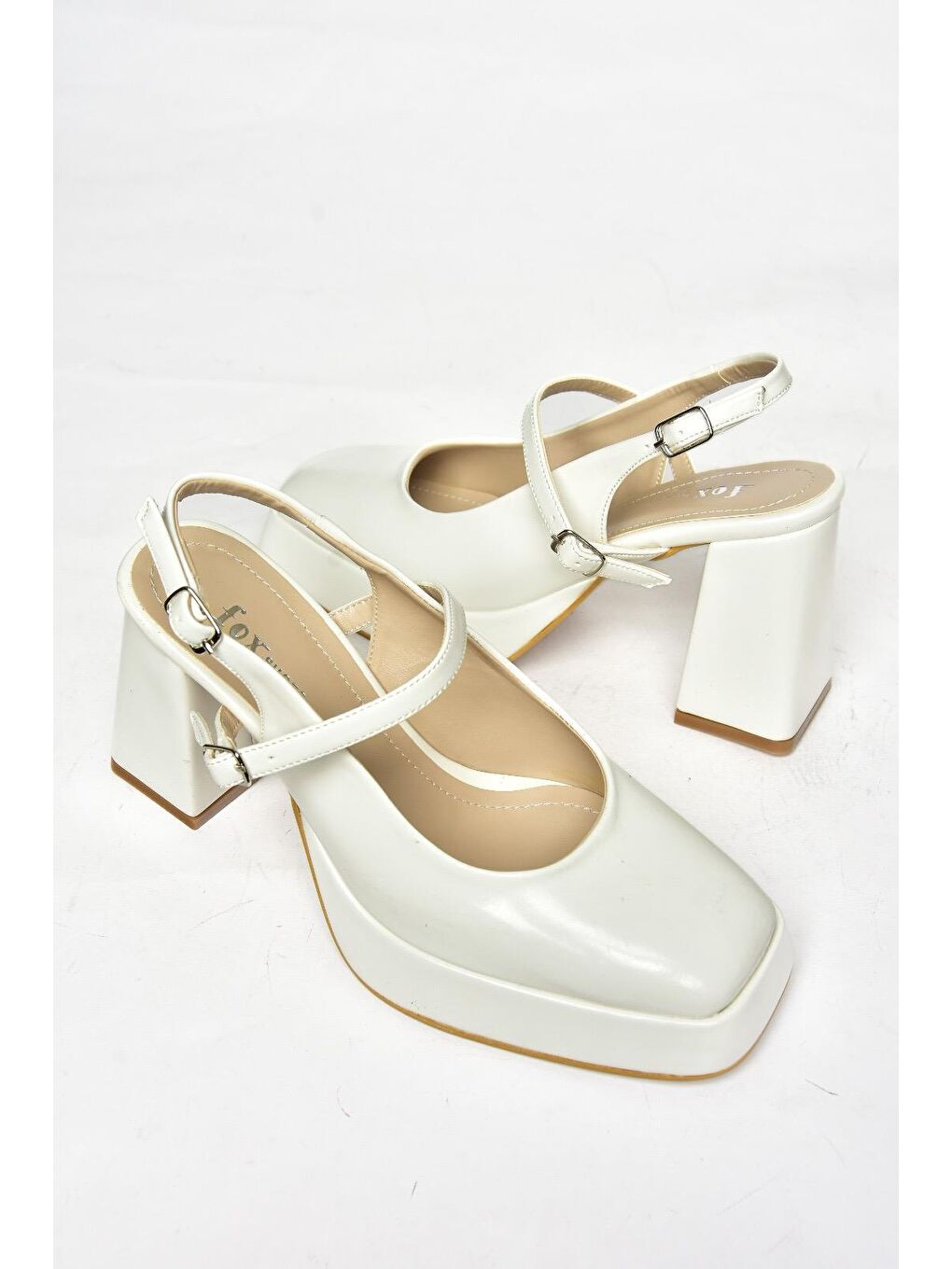 S2820309 Beyaz Kadın Topuklu Ayakkabı-2