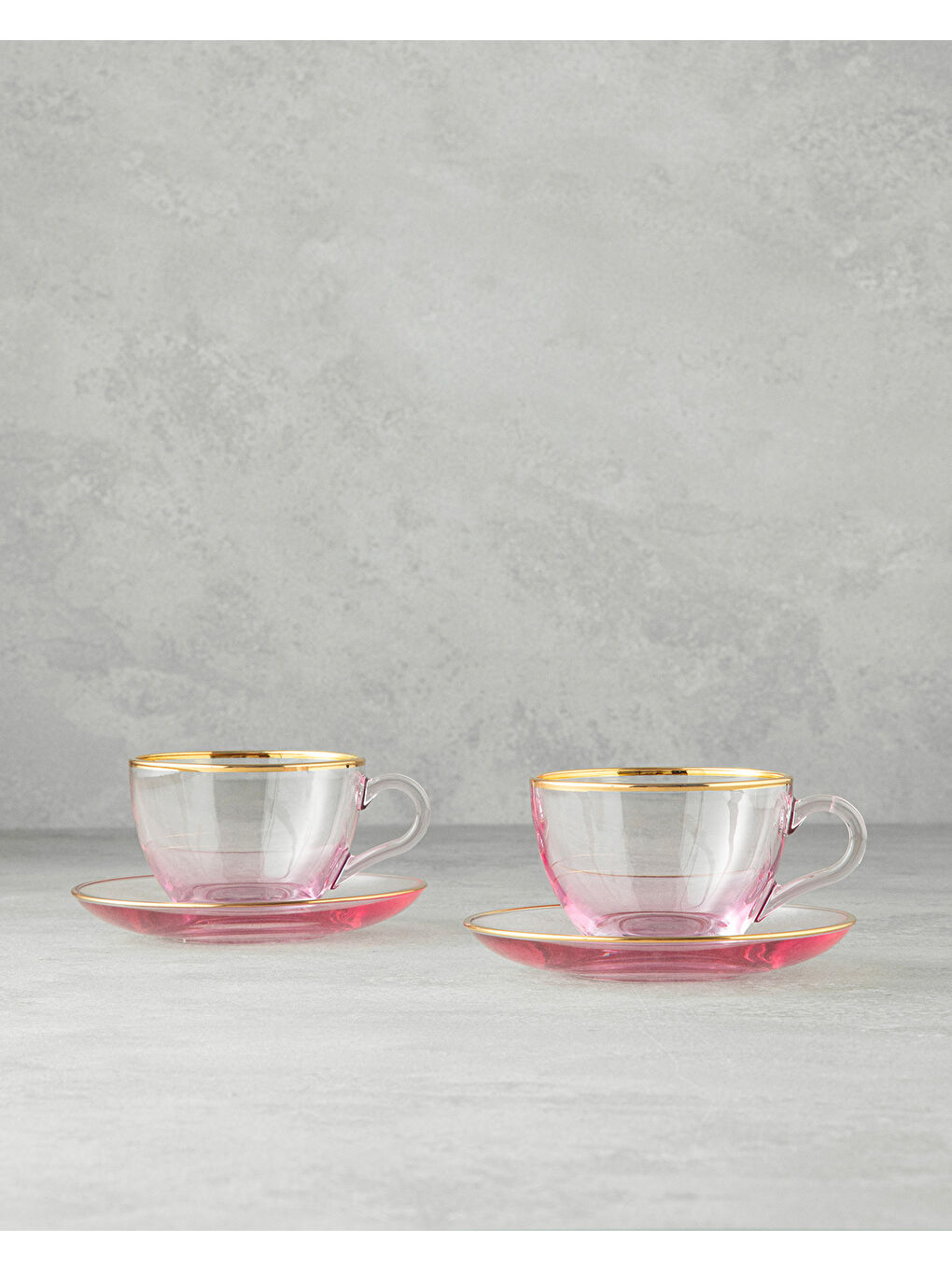 Blaze Cam 4 Parça 2 Kişilik Çay Fincanı Takımı Pembe