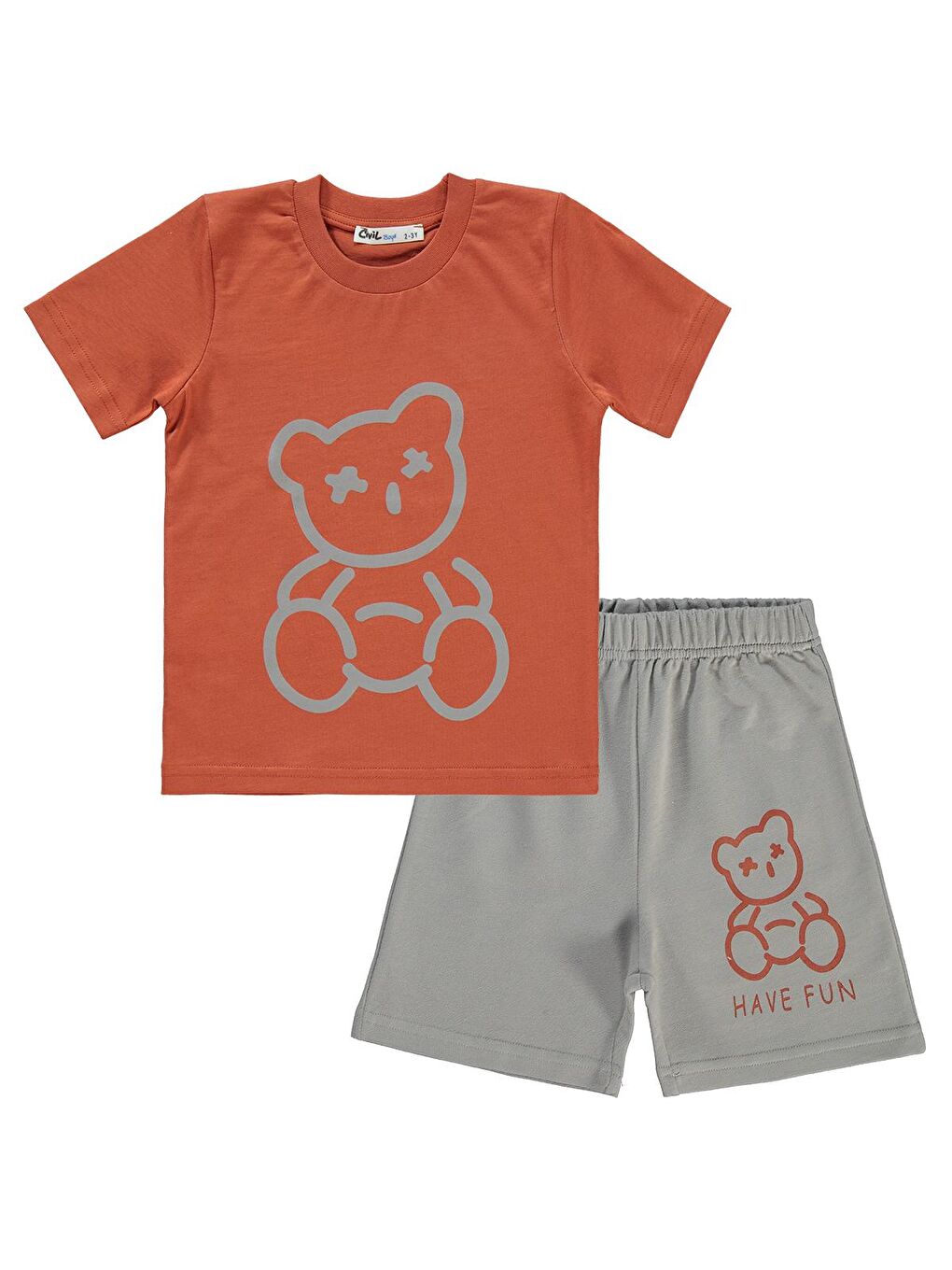 Turuncu Boys Erkek Çocuk Takım 2-5 Yaş Koyu Bakır