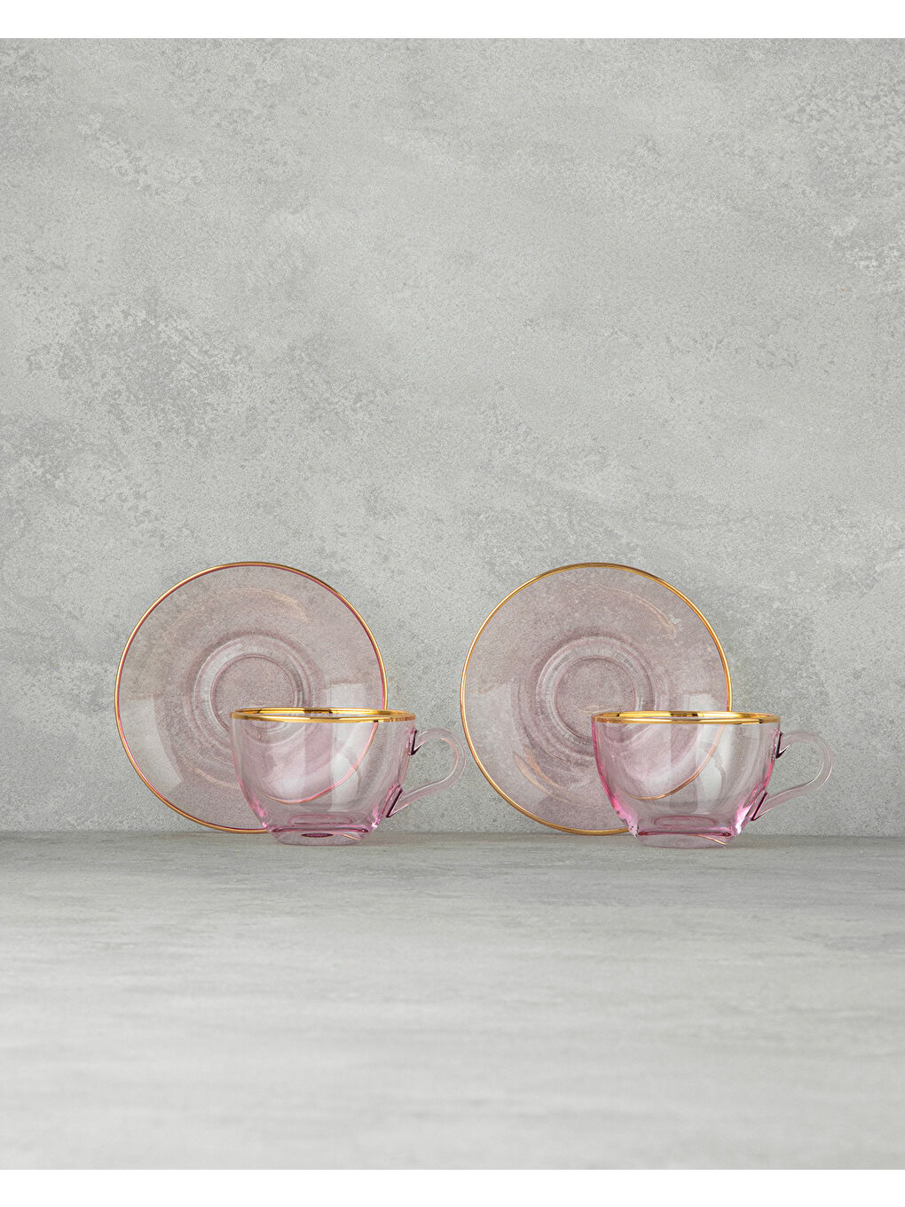 Blaze Cam 4 Parça 2 Kişilik Çay Fincanı Takımı Pembe-2