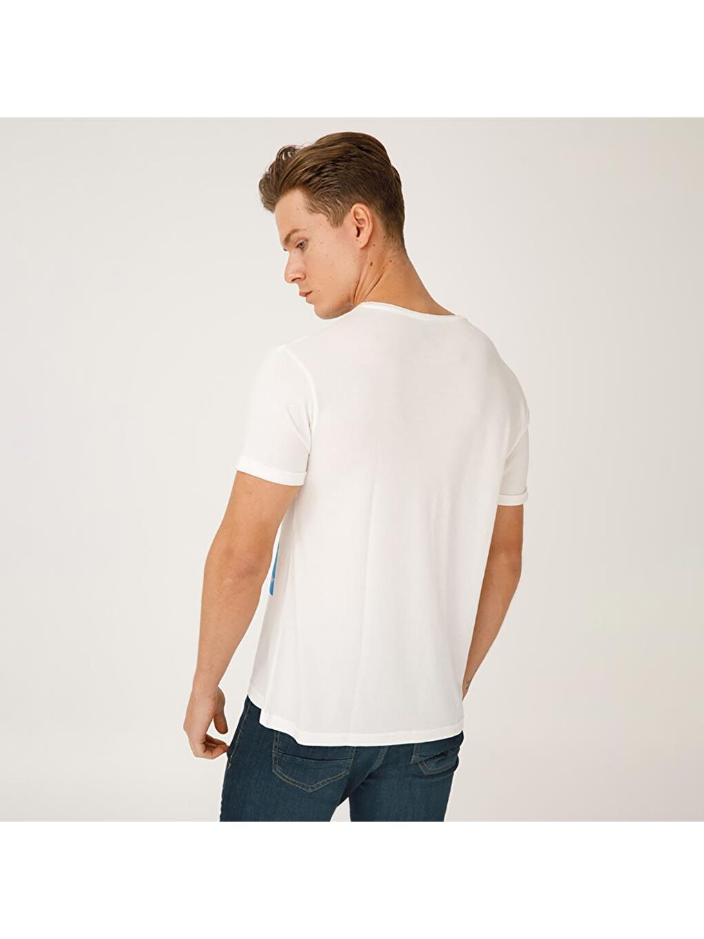 Mr. Allright Man Beyaz Erkek T-Shirt-6