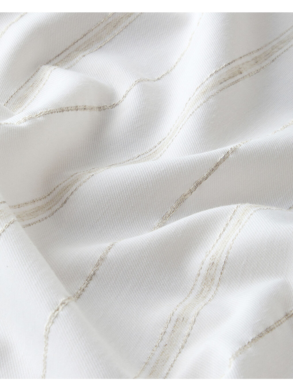 Flossy Polyester Masa Örtüsü 150x200 cm Beyaz - Bej-2