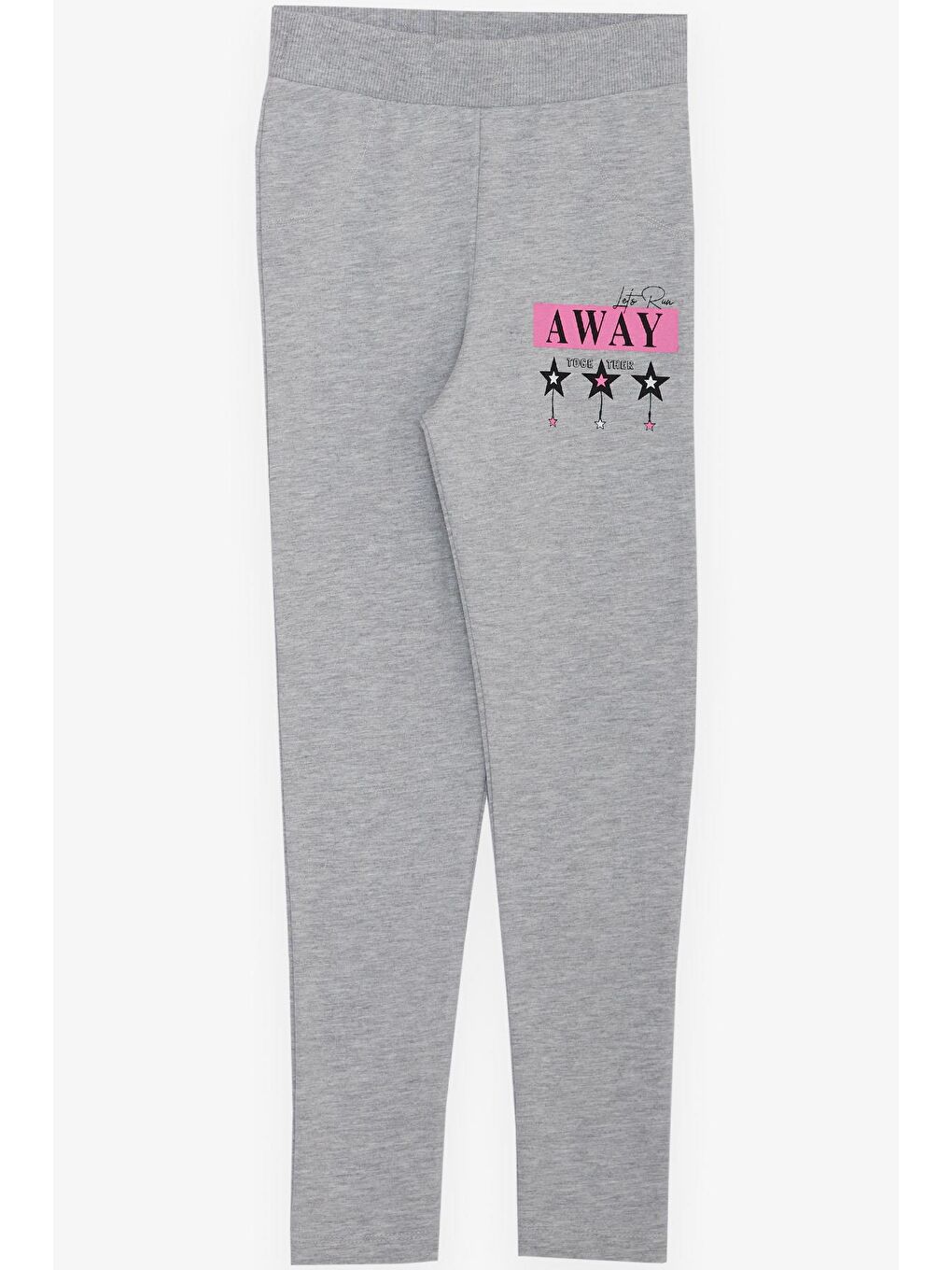 Kız Çocuk Taytlı Takım Yazı Baskılı Pembe (6-12 Yaş)-3