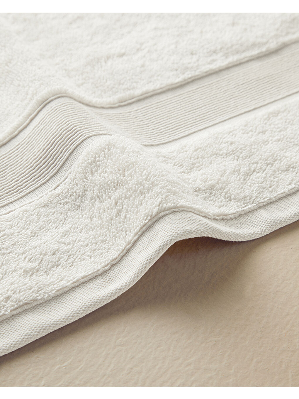 Poffy Soft-Premium Pamuklu Yüz Havlusu 50x80 cm Ekru-2