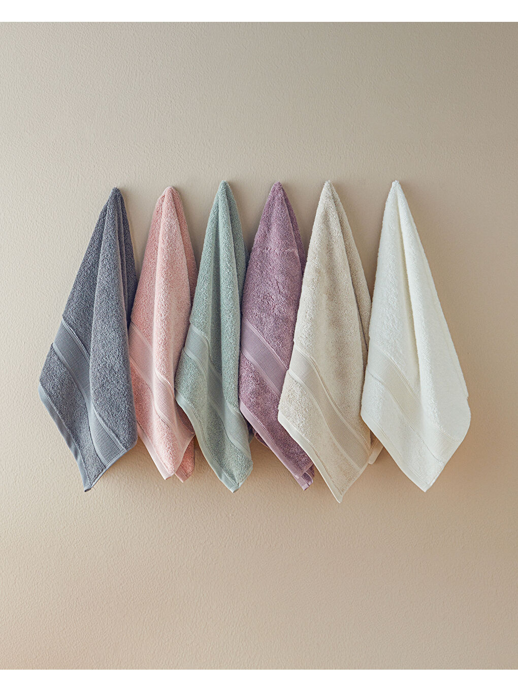 Poffy Soft-Premium Pamuklu Yüz Havlusu 50x80 cm Ekru-3