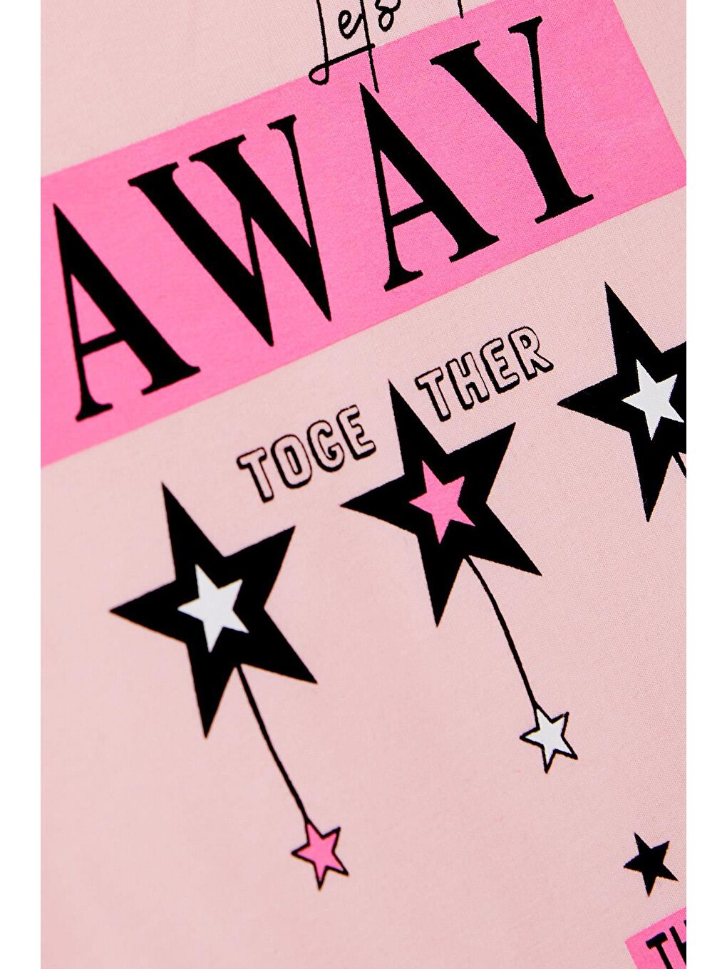 Kız Çocuk Taytlı Takım Yazı Baskılı Pembe (6-12 Yaş)-5