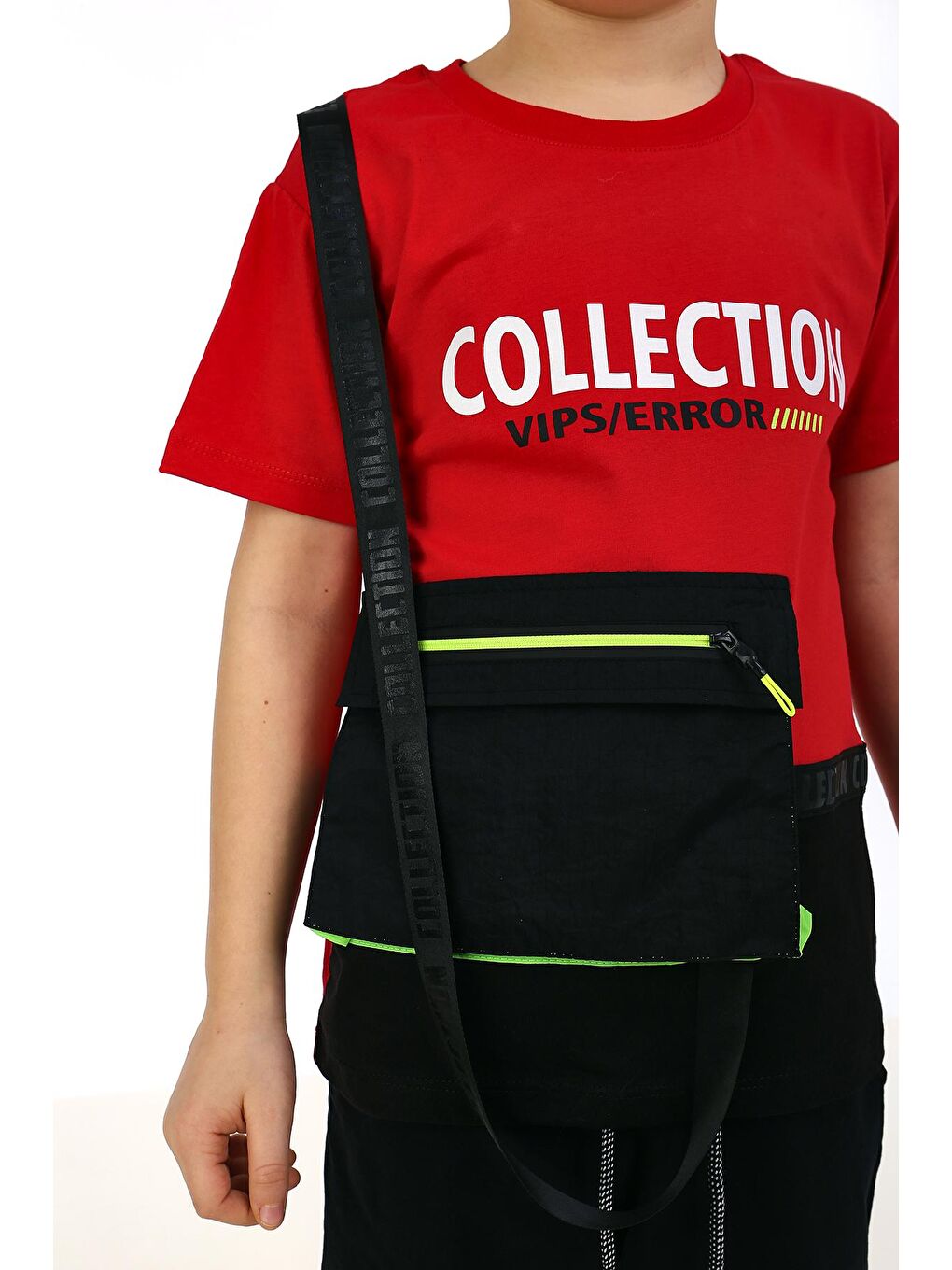 Kırmızı Erkek Çocuk Cepli Şortlu Takım 5-9 Yaş 14098-2