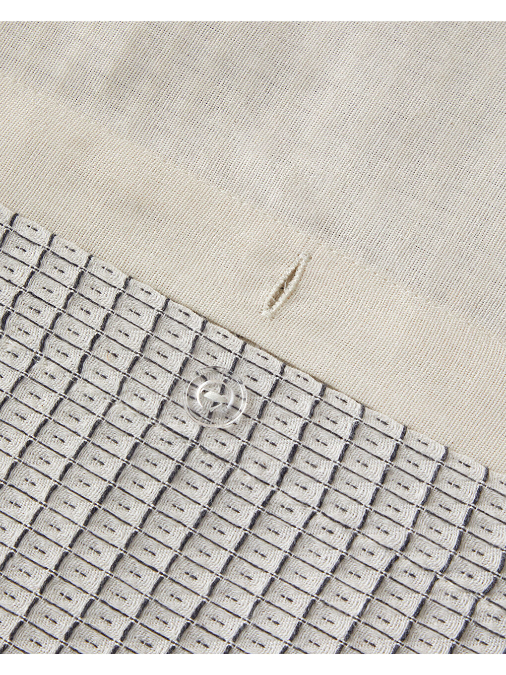 Dotted Waffle İpliği Boyalı Çift Kişilik Nevresim Takımı 200x220 cm Siyah-5