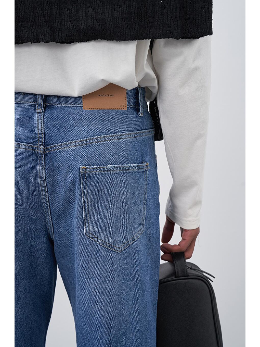 Koyu Mavi Baggy Fit Jeans-2