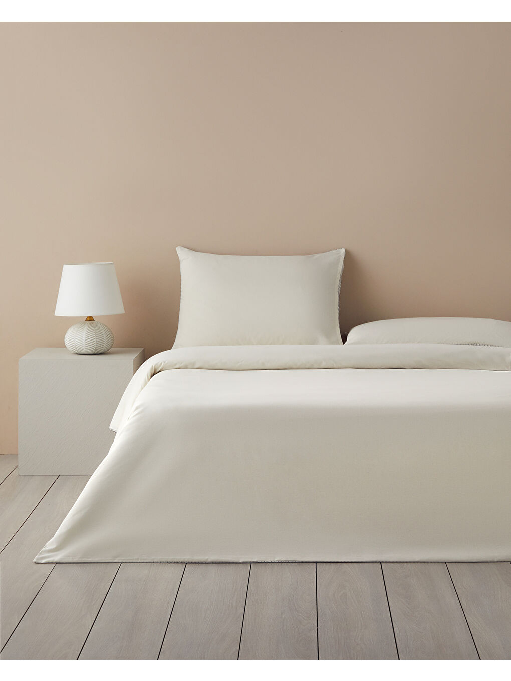 Waffle Check İpliği Boyalı King Size Nevresim Takımı 240x220 cm Gri-1