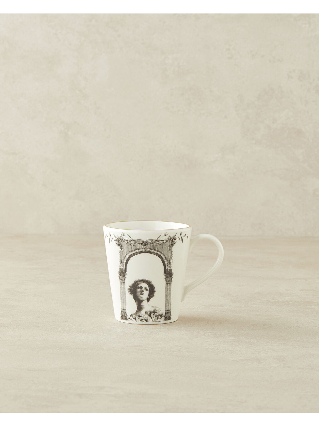 Hera Glory Porselen Kupa 255 ml Siyah - Beyaz