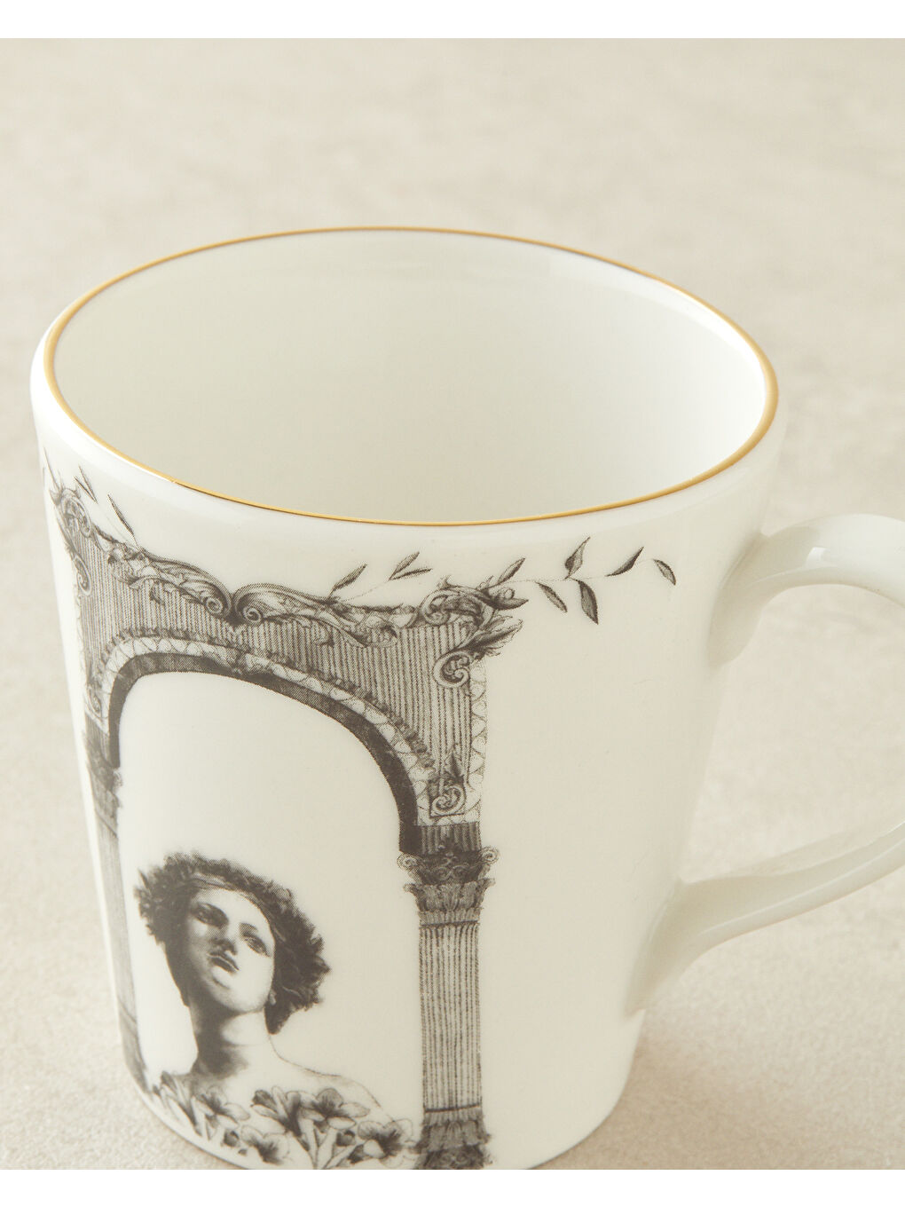 Hera Glory Porselen Kupa 255 ml Siyah - Beyaz-2